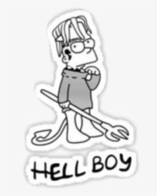 Transparent Hellboy Png - Hellboy Lil Peep Drawings, Png Download, Free Download