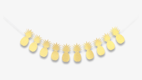 Gold Glitter Pineapple Garland - Transparent Image Buntings Gold, HD Png Download, Free Download