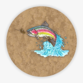 Rainbow Trout Jumping Popsocket - Jumping Rainbow Trout, HD Png Download, Free Download