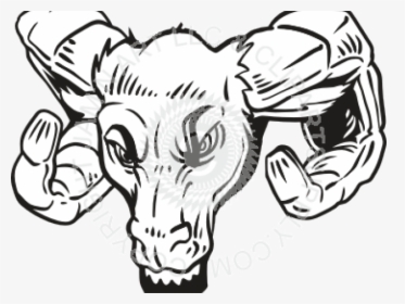 How To Draw A Ram Head - Angry Ram Clip Art, HD Png Download, Free Download