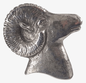Silver Ram"s Head Accent For Belt - Conch, HD Png Download, Free Download