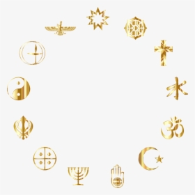 Silhouette Black Religion - Different Religion Symbols Transparent, HD Png Download, Free Download