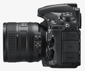 Nikon D810 Camera Side View Transparent Png Image - Dslr Camera Side View Png, Png Download, Free Download