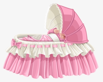 Crib Clipart Baby Bassinet - Baby Cradle Clipart, HD Png Download, Free Download
