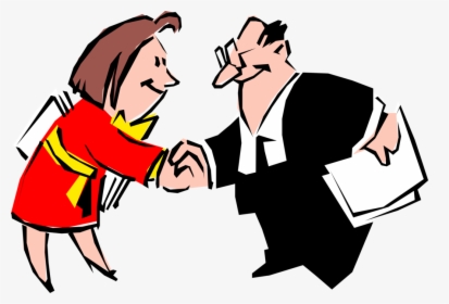 Vector Illustration Of Executives Shake Hands Before - Conflict Management Gif, HD Png Download, Free Download