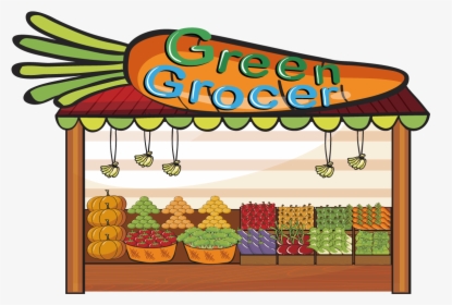 Greengrocer Grocery Store Royalty-free Clip Art - Green Grocer Clipart, HD Png Download, Free Download