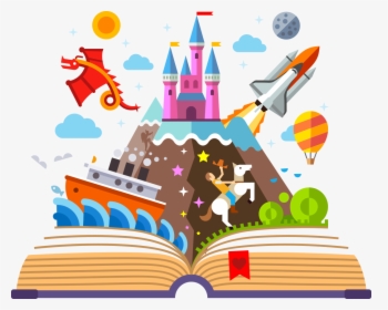 Open Book Clipart Fairytale - National Reading Month 2018, HD Png Download, Free Download