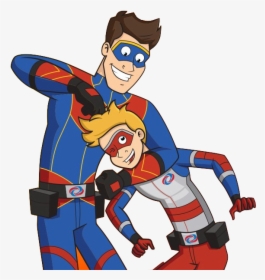 Ray And Henry Cartoon - Henry Danger Captain Man Colouring Page, HD Png Download, Free Download