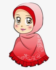 Muslimah Icon Cartoon - Moslem Girl Cartoon Transparent Background, HD Png Download, Free Download