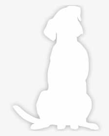 Transparent Obese Clipart - Transparent Dog Silhouette White, HD Png Download, Free Download