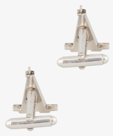 Pinto Ranch Oil Derrick Silver Cufflinks - Airplane, HD Png Download, Free Download
