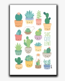 Cute Mini Cactus Drawing, HD Png Download, Free Download