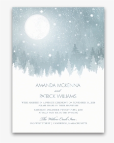 Rustic Snowflake Winter Wedding Reception Only Invite - Poster, HD Png Download, Free Download