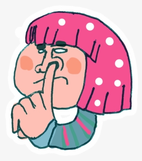 Girl Picking Nose Cartoon - Nose Picking Png, Transparent Png, Free Download