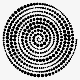 Symmetry,area,monochrome Photography - Spiral Circles Halftone, HD Png Download, Free Download