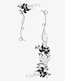 - Black And White Floral Borders , Png Download - Clip Art, Transparent Png, Free Download