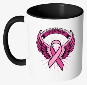 Breast Cancer Awareness Survivor Pink Ribbon Merchandise - Coffee Mug Funny Sayings, HD Png Download, Free Download