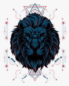 The Lion Sacred Geometry - Sacred Geometry Lion, HD Png Download, Free Download