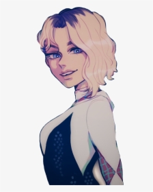 Transparent Gwen Stefani Png - Gwen Stacy Spider Verse Drawing, Png Download, Free Download