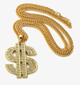 Thug Life Dollar Gold Chain Png Photo - Gold Dollar Sign Chain, Transparent Png, Free Download