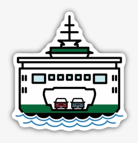 Ferry Front View Sticker, HD Png Download, Free Download