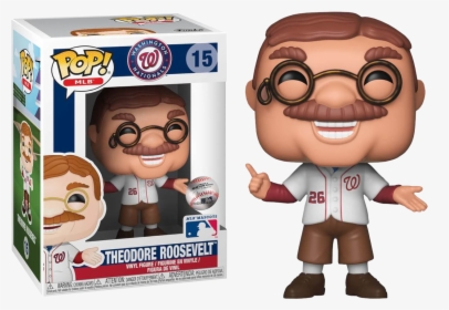 Theodore Roosevelt Washington Nationals Funko Pop Vinyl - Wally The Green Monster Funko Pop, HD Png Download, Free Download