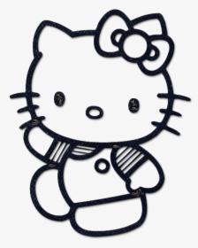 Collection Of Hello - Hello Kitty Black And White, HD Png Download, Free Download