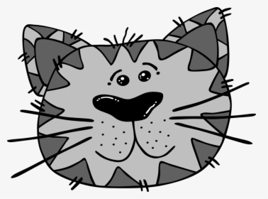 Art,monochrome Photography,carnivoran - Cat Face Clipart, HD Png Download, Free Download