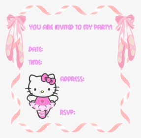 Hello Kitty Party Invitation Templates - Hello Kitty Birthday Invitation Cards, HD Png Download, Free Download