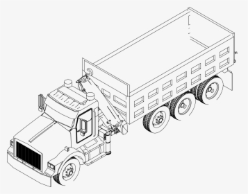 Truck Clip Arts - Vector Lorry Line Drawing, HD Png Download, Free Download