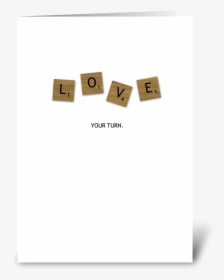 Scrabble Love Greeting Card - Paper, HD Png Download, Free Download