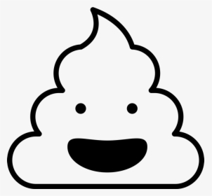 Smiley Face Clipart Black - Draw A Poop Emoji, HD Png Download, Free Download