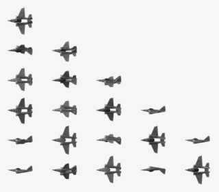 Drawn Aircraft Fighter Plane - Sprite Animation Free, HD Png Download, Free Download
