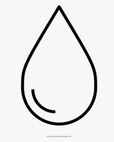 Raindrop Clipart Colouring Page - Drop Of Water For Coloring, HD Png Download, Free Download
