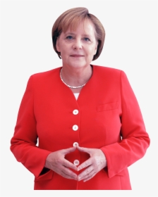 Angela Merkel Red - Angela Merkel Body Language, HD Png Download, Free Download