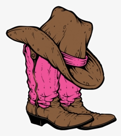 Transparent Cowboy Boots And Hat Png - Cowboy Shoes Cartoons Drawing, Png Download, Free Download
