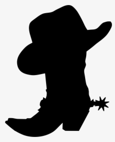 Silhouette Cowboy Boot Clipart, HD Png Download, Free Download