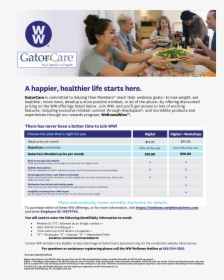 Ww Gatorcare Offering Summary Flyer - Gatorcare, HD Png Download, Free Download