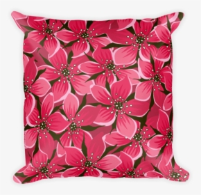 Pink Aloha Hawaii Flower Square Pillow - Flowers Vector Pattern, HD Png Download, Free Download