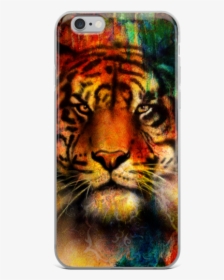 Colorful Tiger Iphone Case - Blue Color Butterfly Background, HD Png Download, Free Download