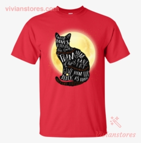 Thackery Cat Word Art Halloween Black Cat T-shirt - Cat T Shirt Halloween, HD Png Download, Free Download