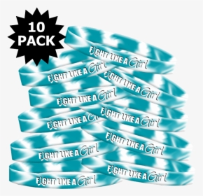 Fight Like A Girl Wristband For Cervical Cancer"  Title="fight - Fight Like A Girl Cancer Bracelet, HD Png Download, Free Download