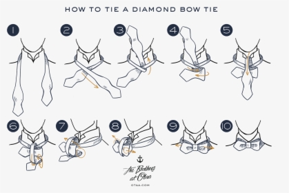 How To Tie A Diamond Bow Tie - Diamond Bow Tie Knot, HD Png Download, Free Download