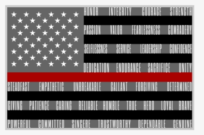 American Flag With Yellow And Blue Thin Line, HD Png Download, Free Download