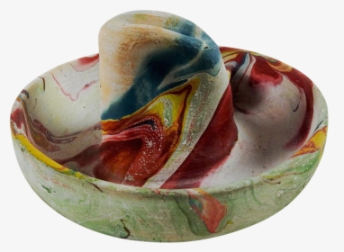 Vintage Swirl Meyer Pottery Cowboy Hat Ashtray - Marble, HD Png Download, Free Download