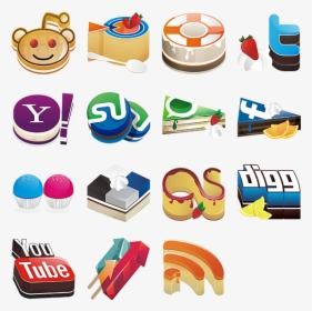 Yammy Social Media Icons Icon Pack By Helen Gizi - Yahoo, HD Png Download, Free Download