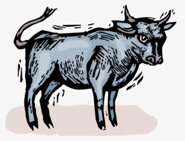Vector Illustration Of Spanish Bullfighting Bull With - Bull, HD Png Download, Free Download