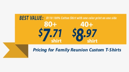 Custom Family Reunion T-shirt Pricing As Low As $6 - Price Chart For Family Reunion Shirts, HD Png Download, Free Download