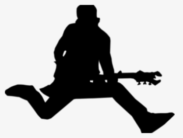 Rocker Cliparts - Silhouette Guitar Player Png, Transparent Png, Free Download