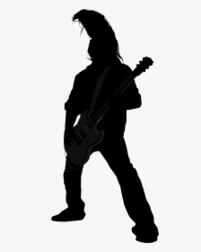 Rocker Silhouette - Guitar Silhouette Rocker Png, Transparent Png, Free Download